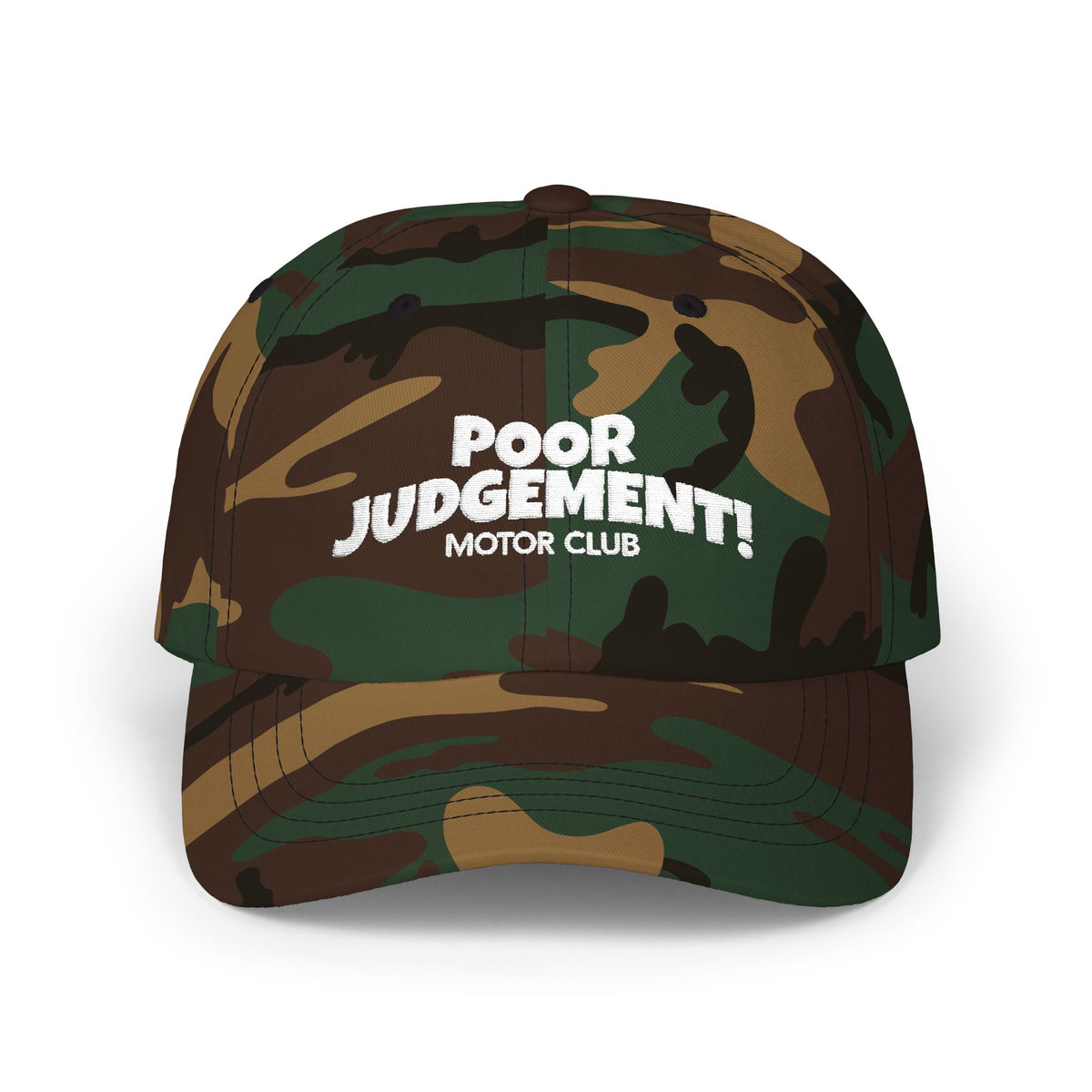 POOR JUDGEMENT! Motor Club Embroidered Dad Hat
