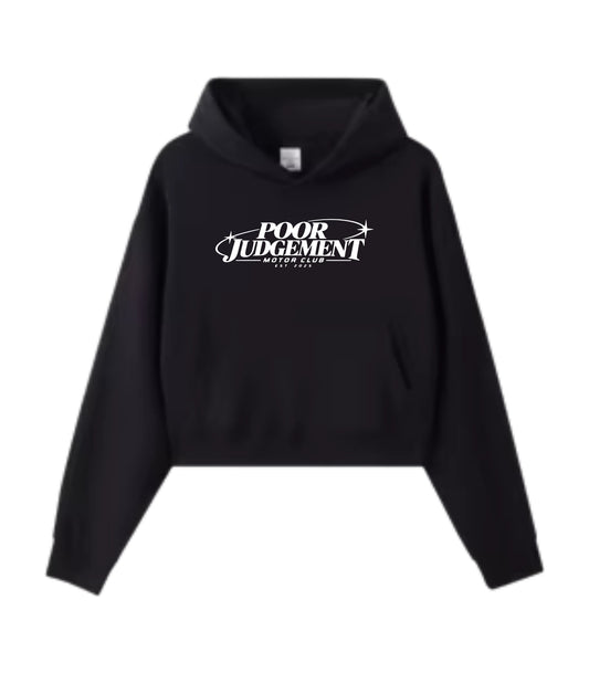 POOR JUDGEMENT! Motor Club Cropped Hoodie
