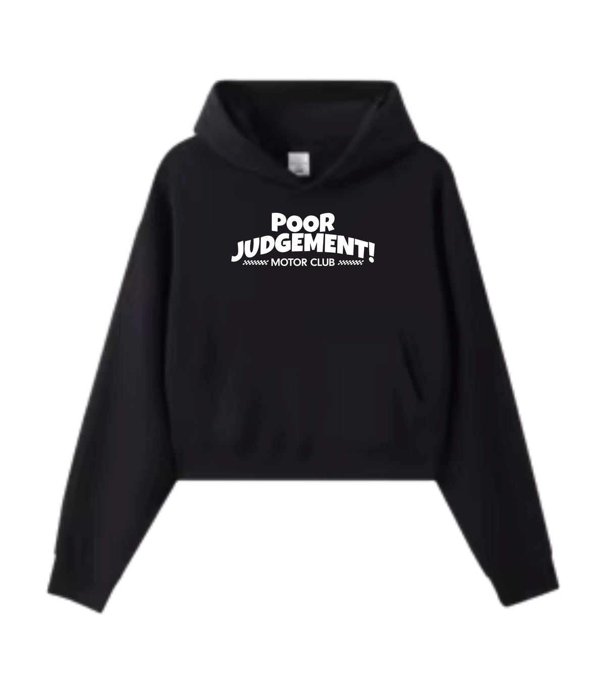 POOR JUDGEMENT! Motor Club Cropped Hoodie