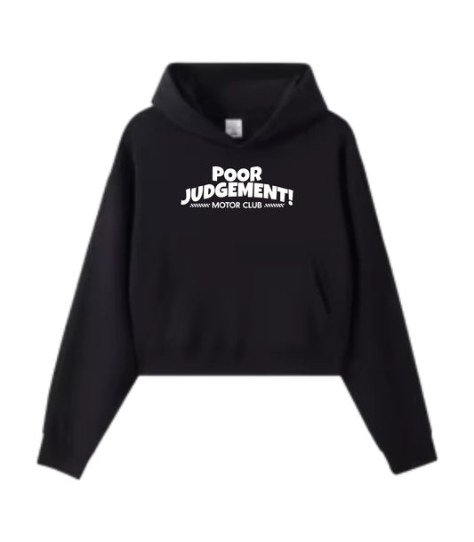 POOR JUDGEMENT! Motor Club Cropped Hoodie