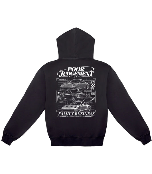 POOR JUDGEMENT! Motor Club Porsche Hoodie